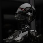 AI로 더 똑똑하게, 건강 관리의 새로운 일상 black and white robot illustration