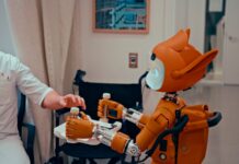 AI가 바꾼 건강 관리, 우리 일상에 스며든 똑똑한 루틴 Man gives robot bottles on a tray